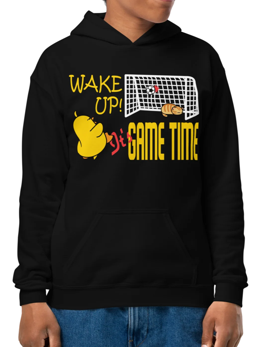 Soccer Cat (WAKE UP, It's GAME TIME) - Unisex Youth Hoodie product image (11)
