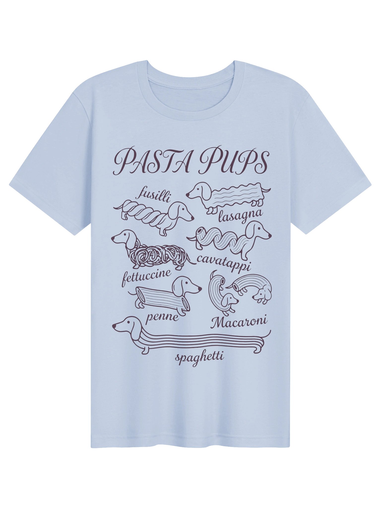 Pasta Pups Dachshund T-Shirt – Cute Dog & Pasta Lover Graphic Tee product image (1)