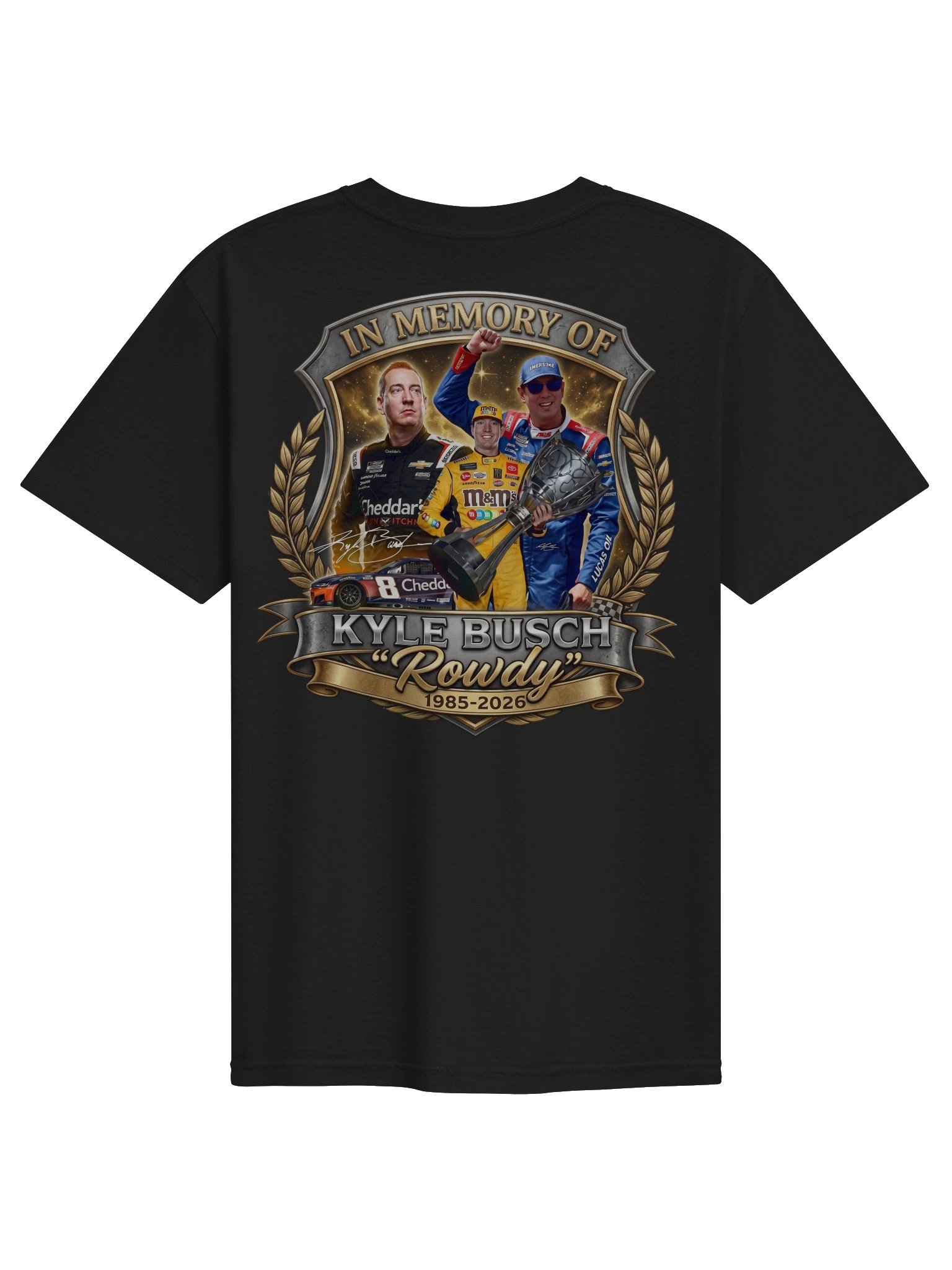 Kyle Busch "Because You Never Know" Tribute T-Shirt – Comfort Colors NASCAR Racing Tee product image (3)