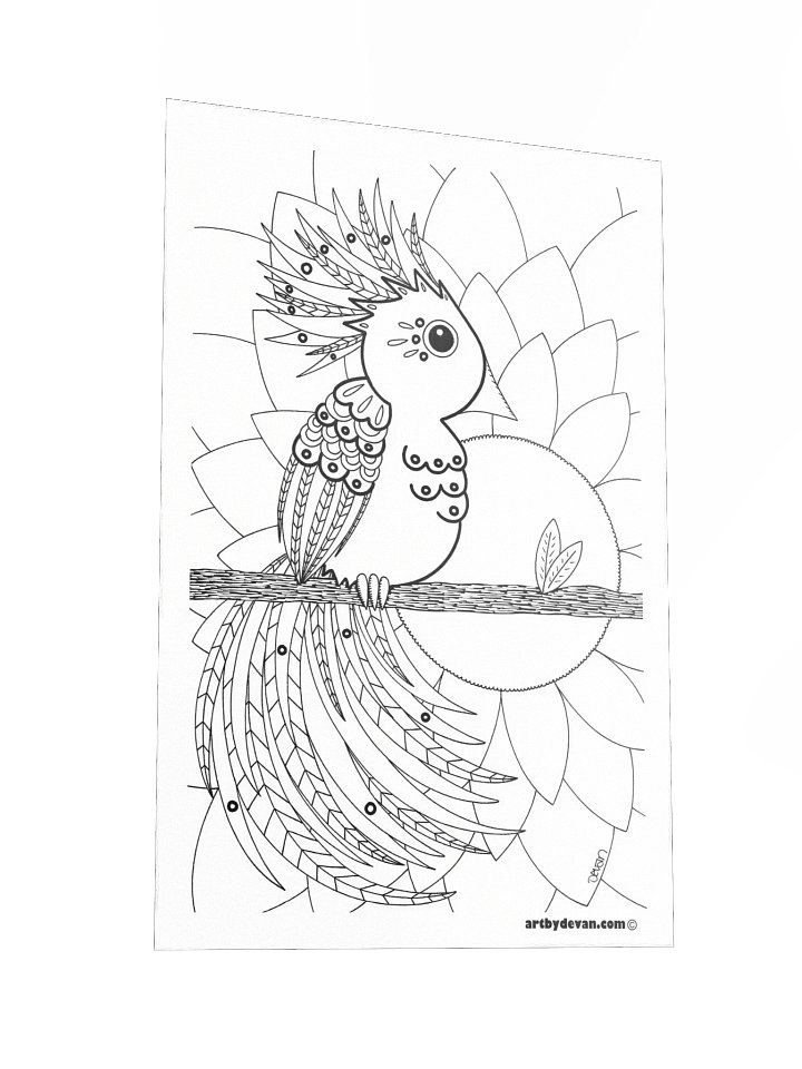 Color Your Own Art: Pretty Bird product image (2)