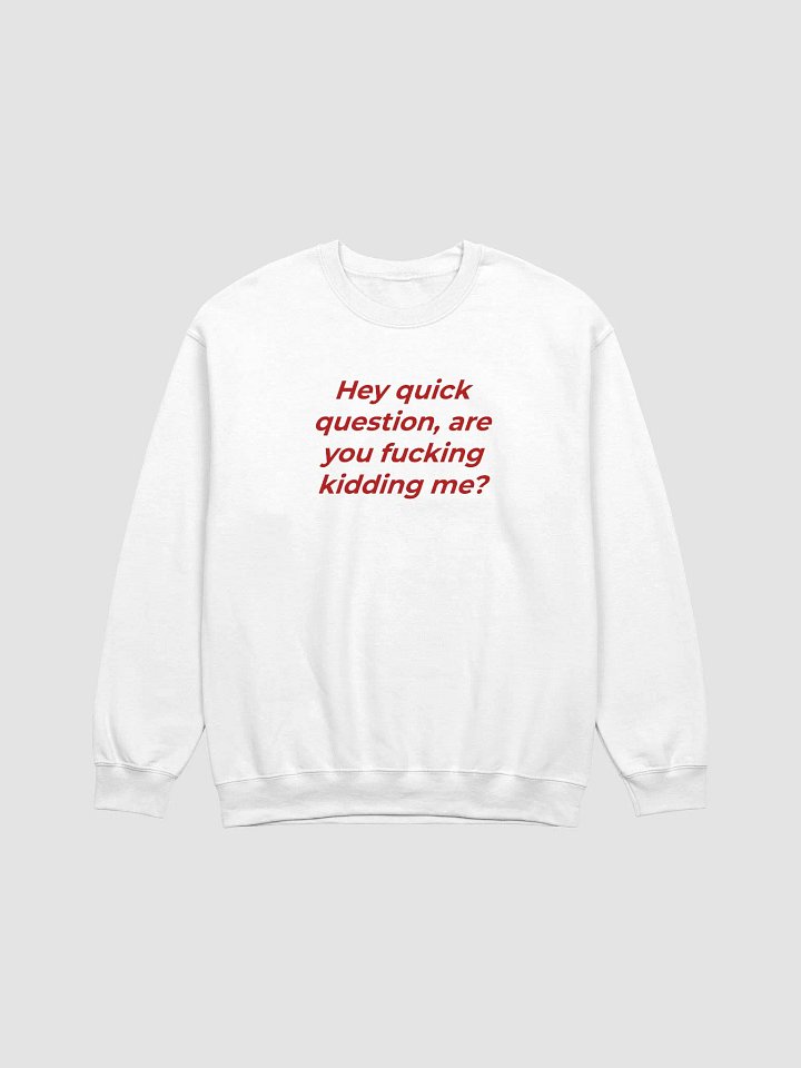 Hey Quick Question, Are You Fucking Kidding Me Sweatshirt product image (1)