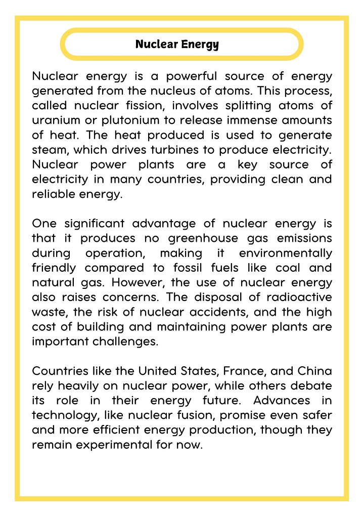 Nuclear Energy Reading Passage with Comprehension Questions product image (2)