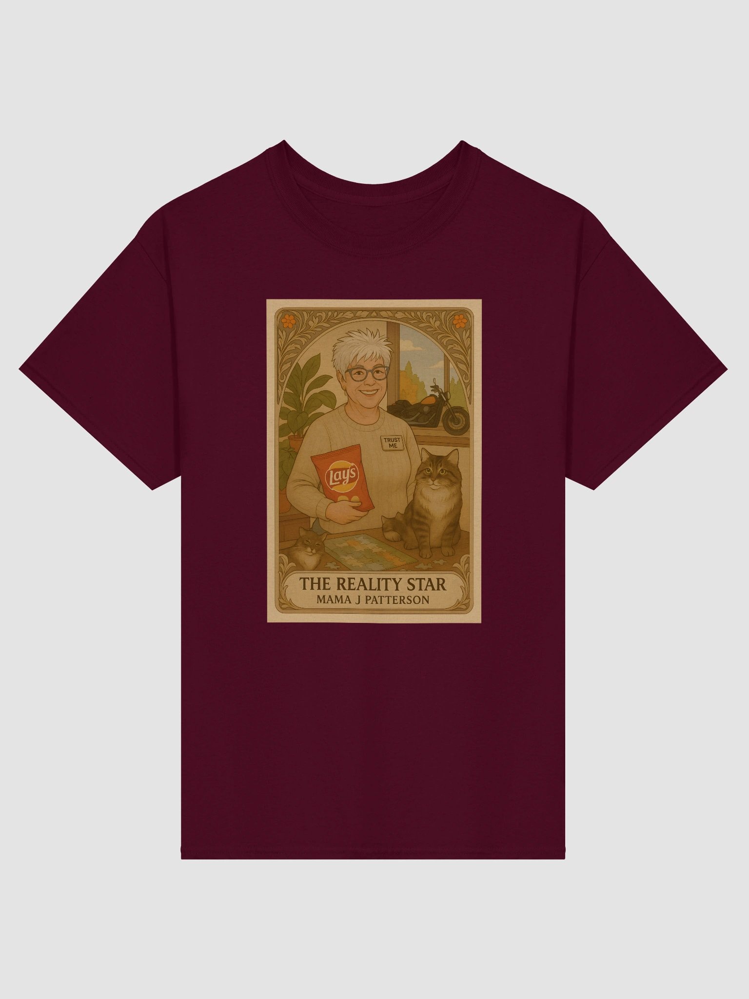 Tarot Card Shirt- Mama J Patterson - Lunch Therapy on the back - Unisex Ultra Cotton Tee product image (1)