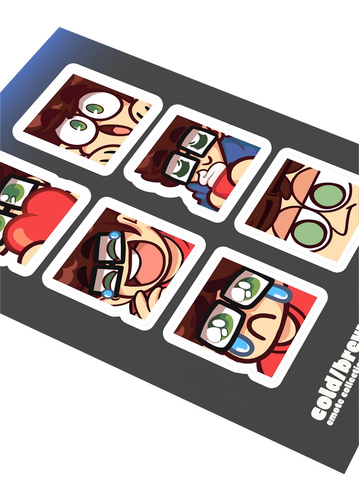 "Cold/Brew Emote Collection | Vol. 1" Sticker Sheet product image (2)