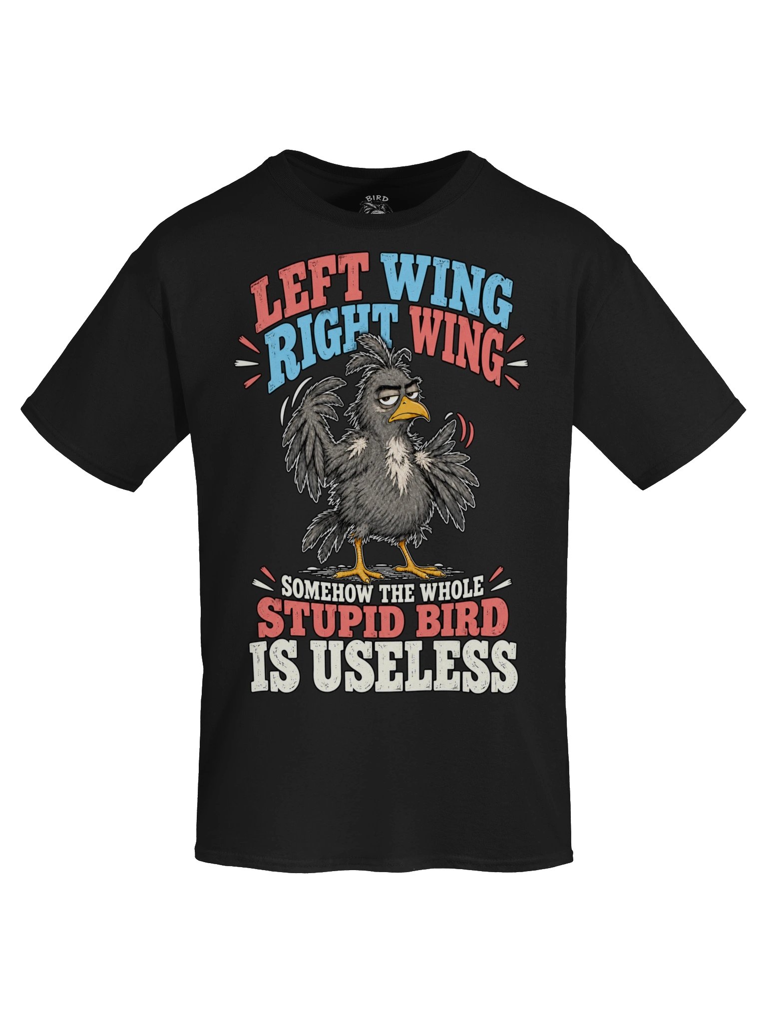 Left Wing, Right Wing | Funny Bird T-Shirt | Dark Colours product image (4)