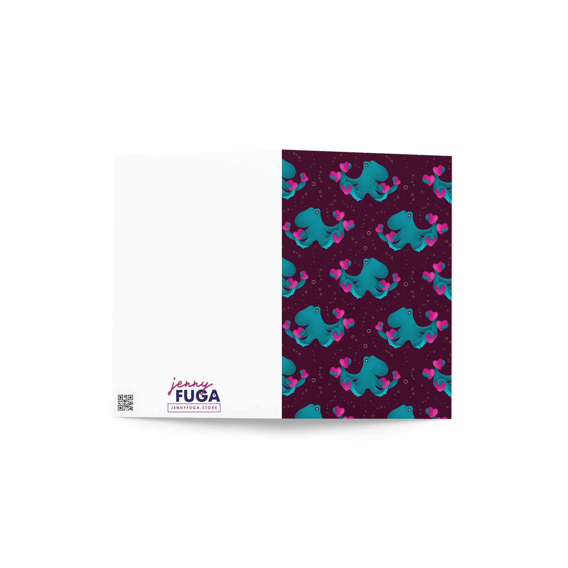 Octopus and Hearts Greeting Card product image (2)