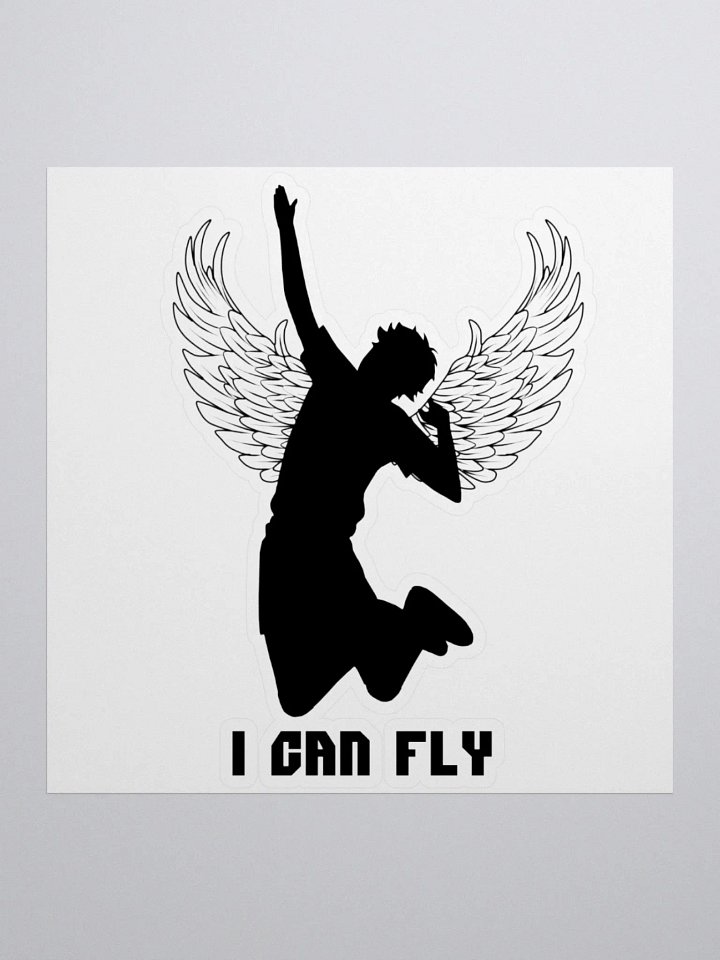 Hinata 'I Can Fly' Black Sticker product image (1)