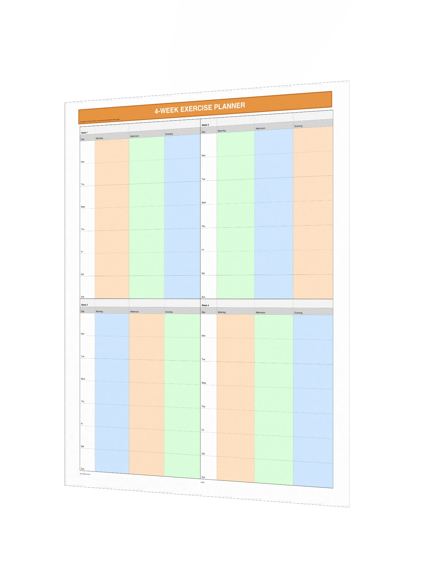 4 Week Exercise Planner product image (3)