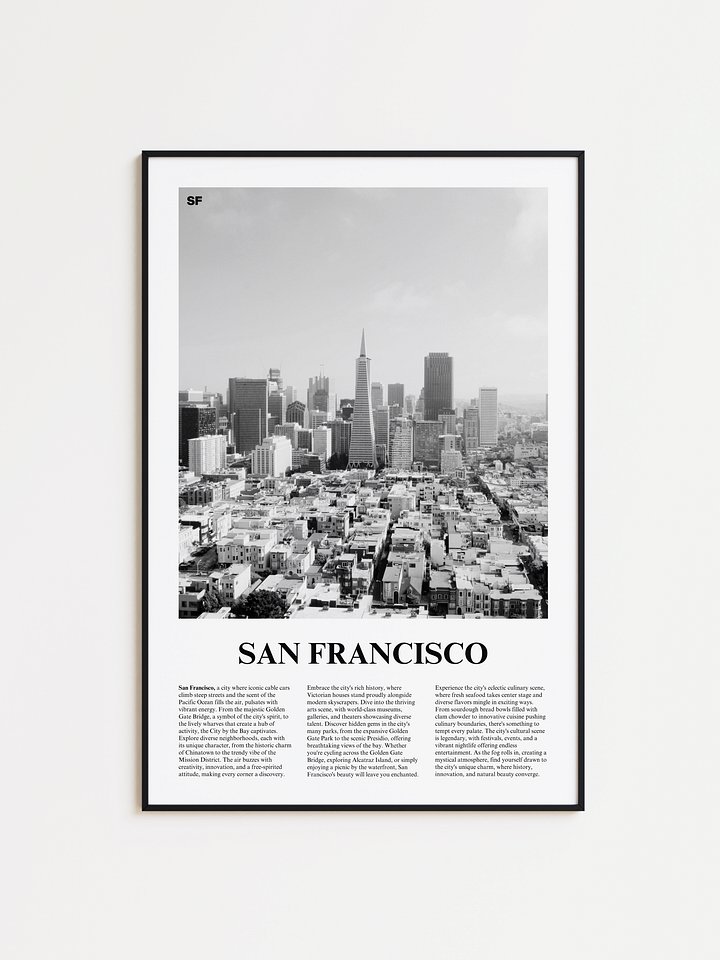 San Francisco 02 Newspaper Poster | Framed product image (1)