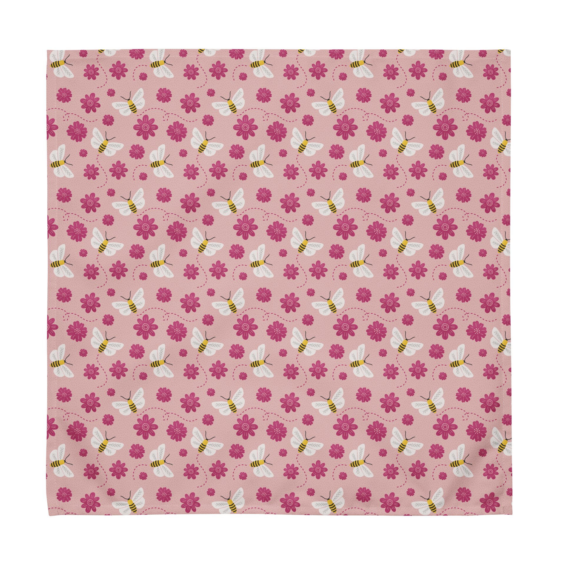 Little Pink Bees Cloth Napkin Set (4) product image (1)