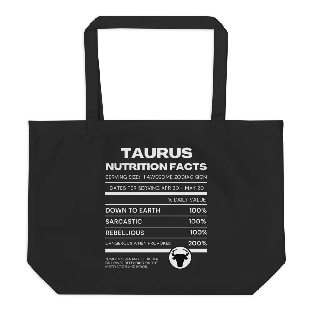 Taurus Nutrition Facts Tote product image (1)