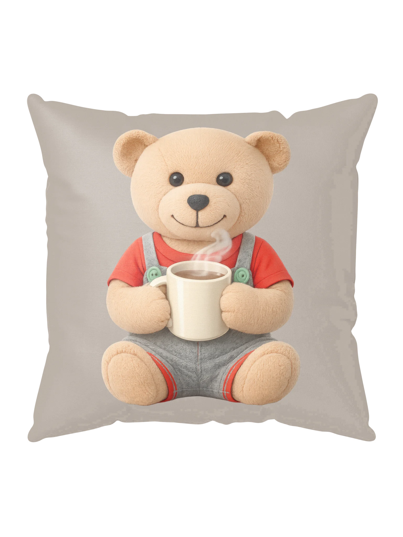 Morning Coffee Teddy Pillow product image (1)