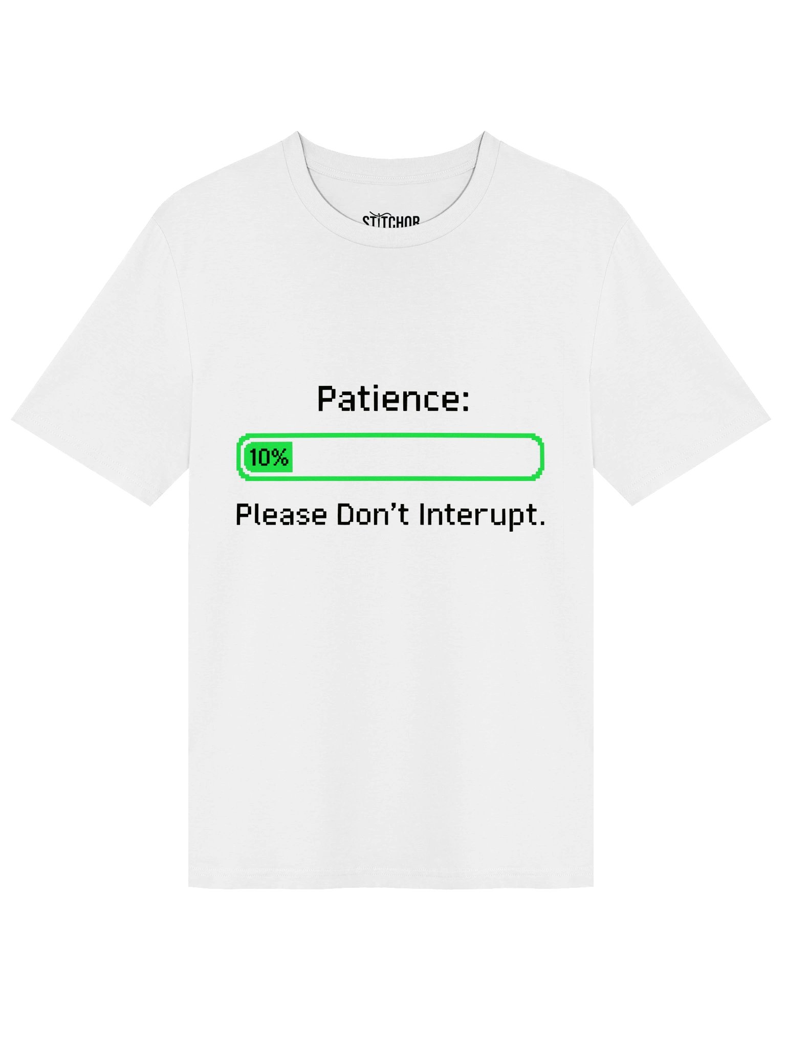 Patience Loading 10% – Funny Introvert Humor - Light Colors - Unisex Organic T-Shirt product image (4)