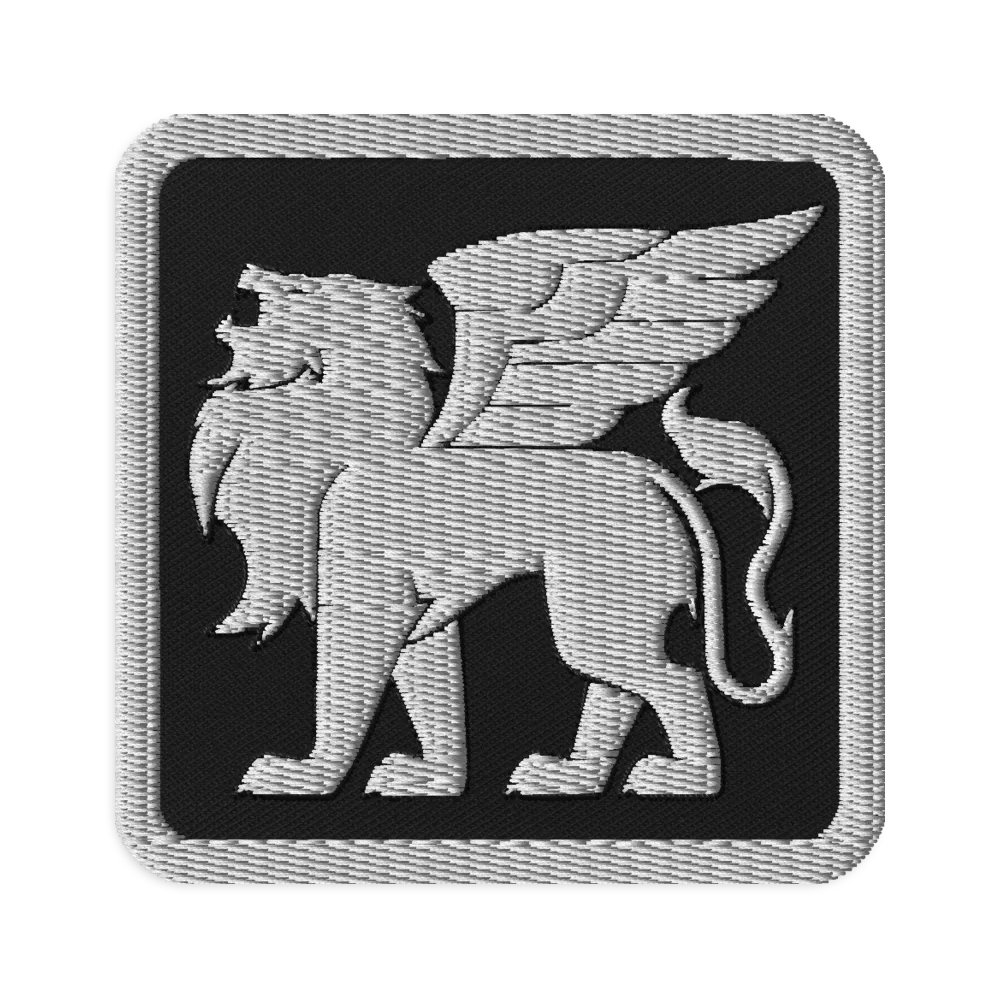 Verardi Famiglia Winged Lion (White) ✦ Embroidered Patches product image (1)