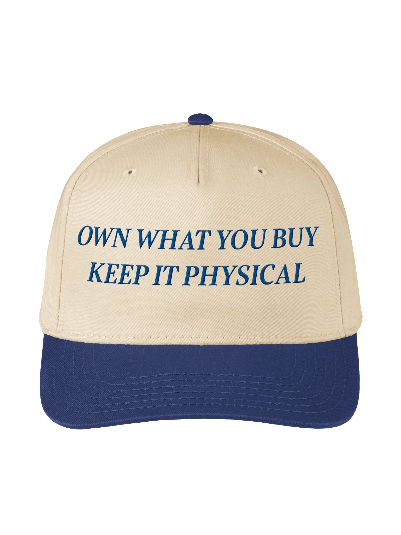 Own What You Buy Keep It Physical Embroidered Hat | Gamer Ownership Cap | Retro Gaming Gift product image (2)
