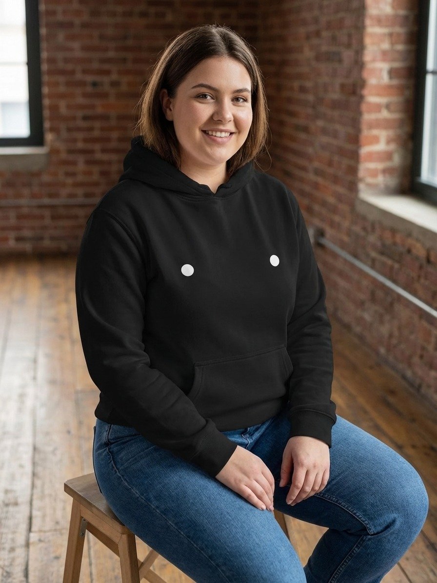 Pointy - hoodie with provocative ambiguous dots product image (13)