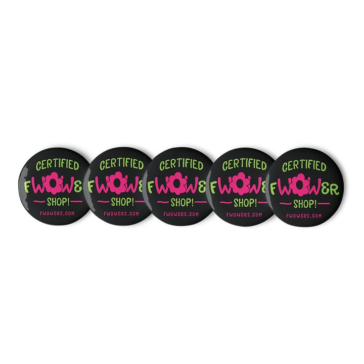 Certified fWOWer Shop!™ Buttons Black (Set of 5) product image (1)