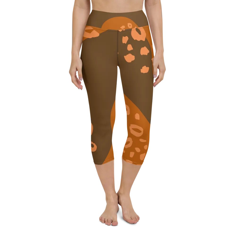 Orange Leopard Yoga Capri Leggings product image (4)