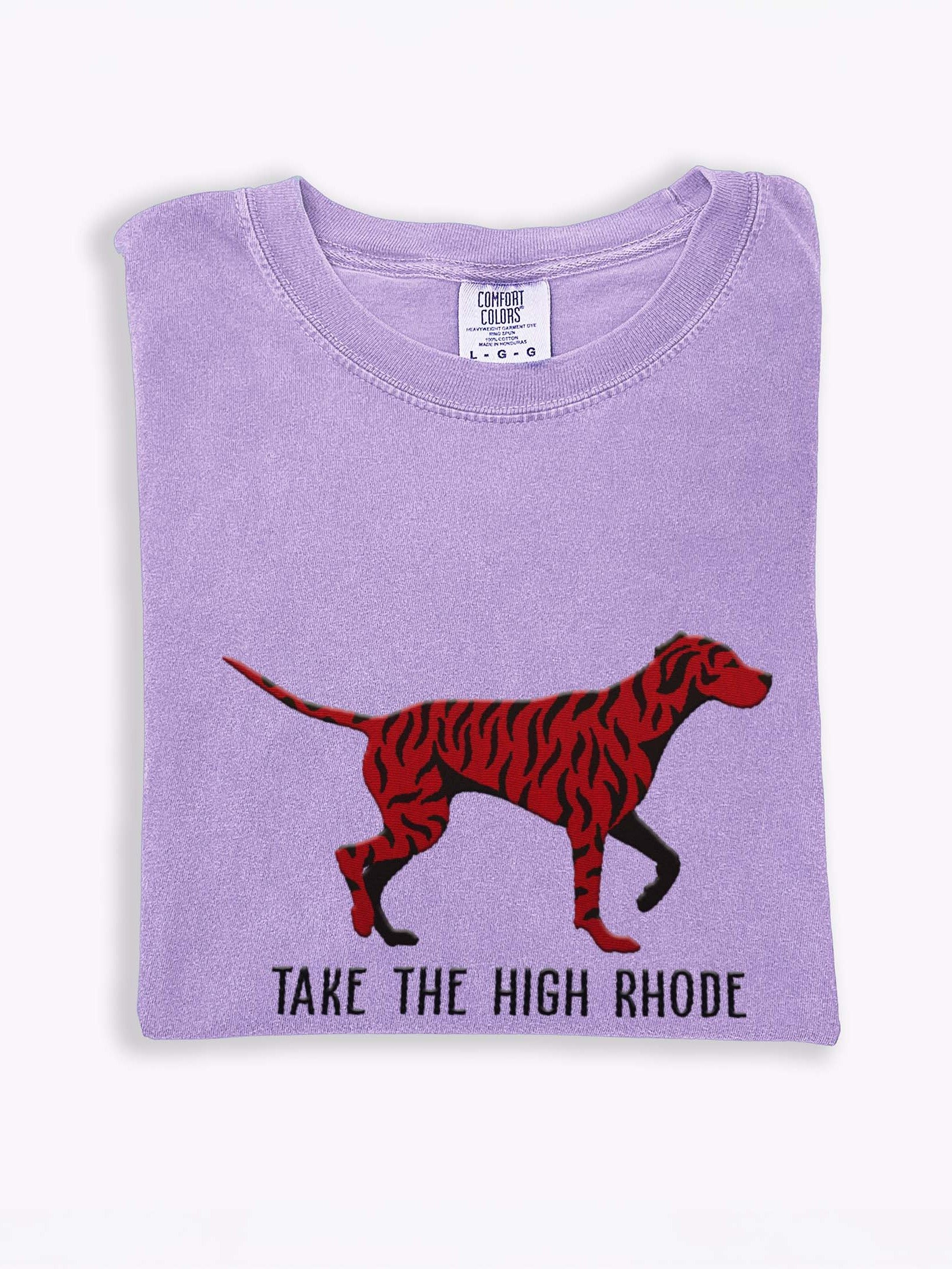 Take the High Rhode T-Shirt(Embroidered) of a Rhodesian Ridgeback(Brindle) product image (1)