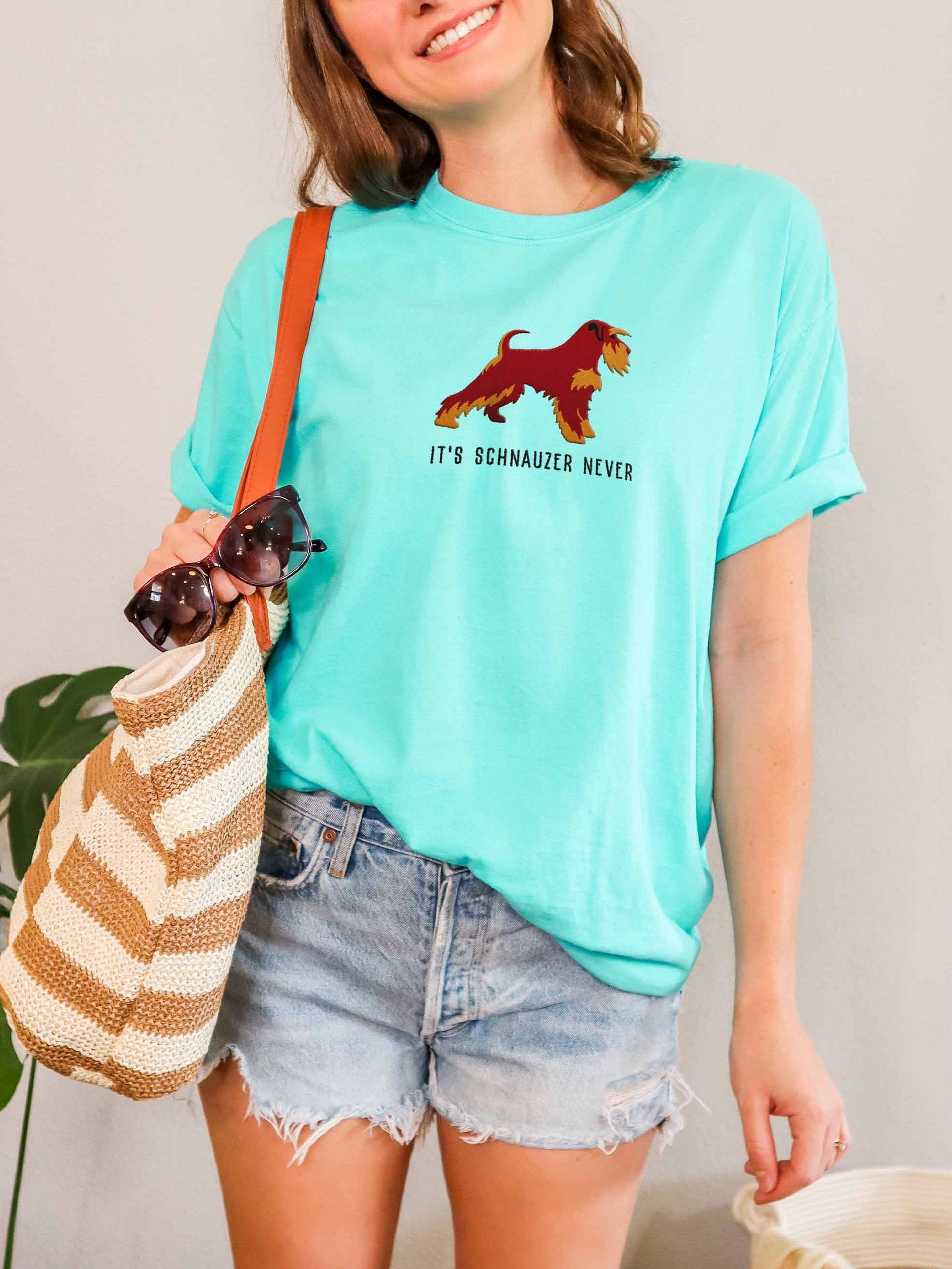 It's Schnauzer Never T-Shirt(Embroidered) of a Miniature Schnauzer(Liver & Tan) product image (2)