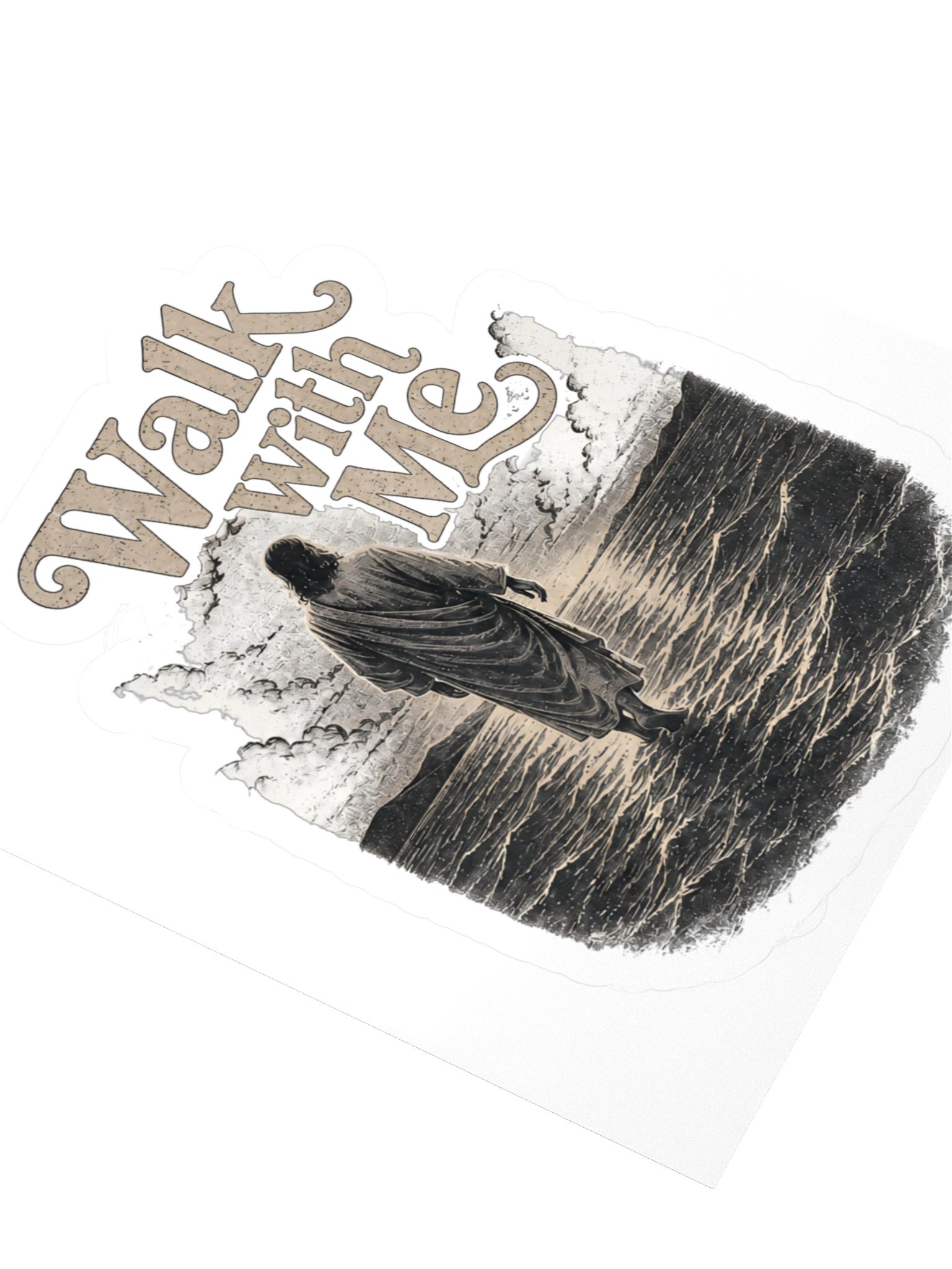 Walk with Me - Jesus Kiss Cut Sticker product image (7)