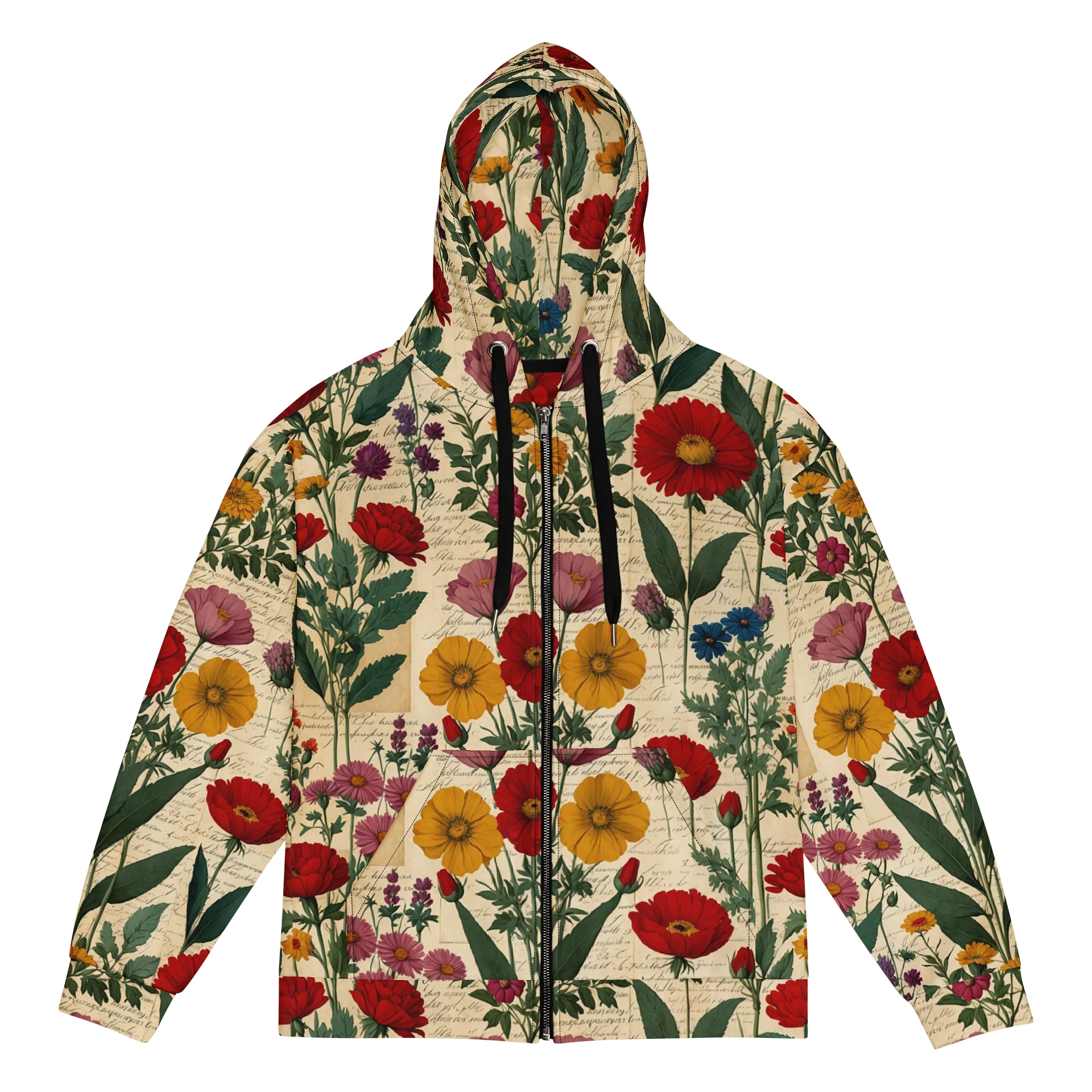 Colorful Floral Zip Hoodie product image (1)