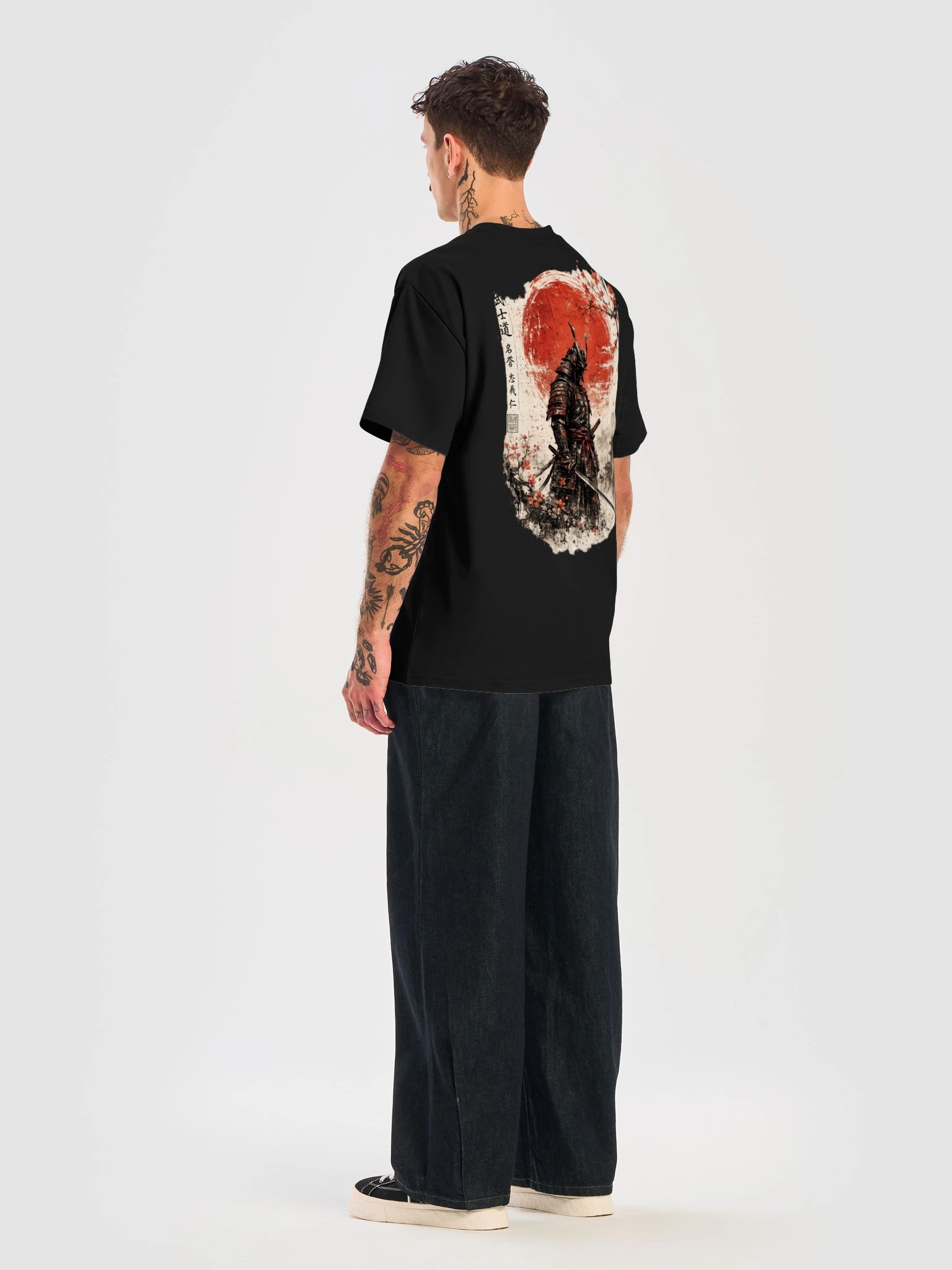 Crimson Bushido – Japanese Samurai Oversized Graphic T-Shirt | Warrior Streetwear product image (8)