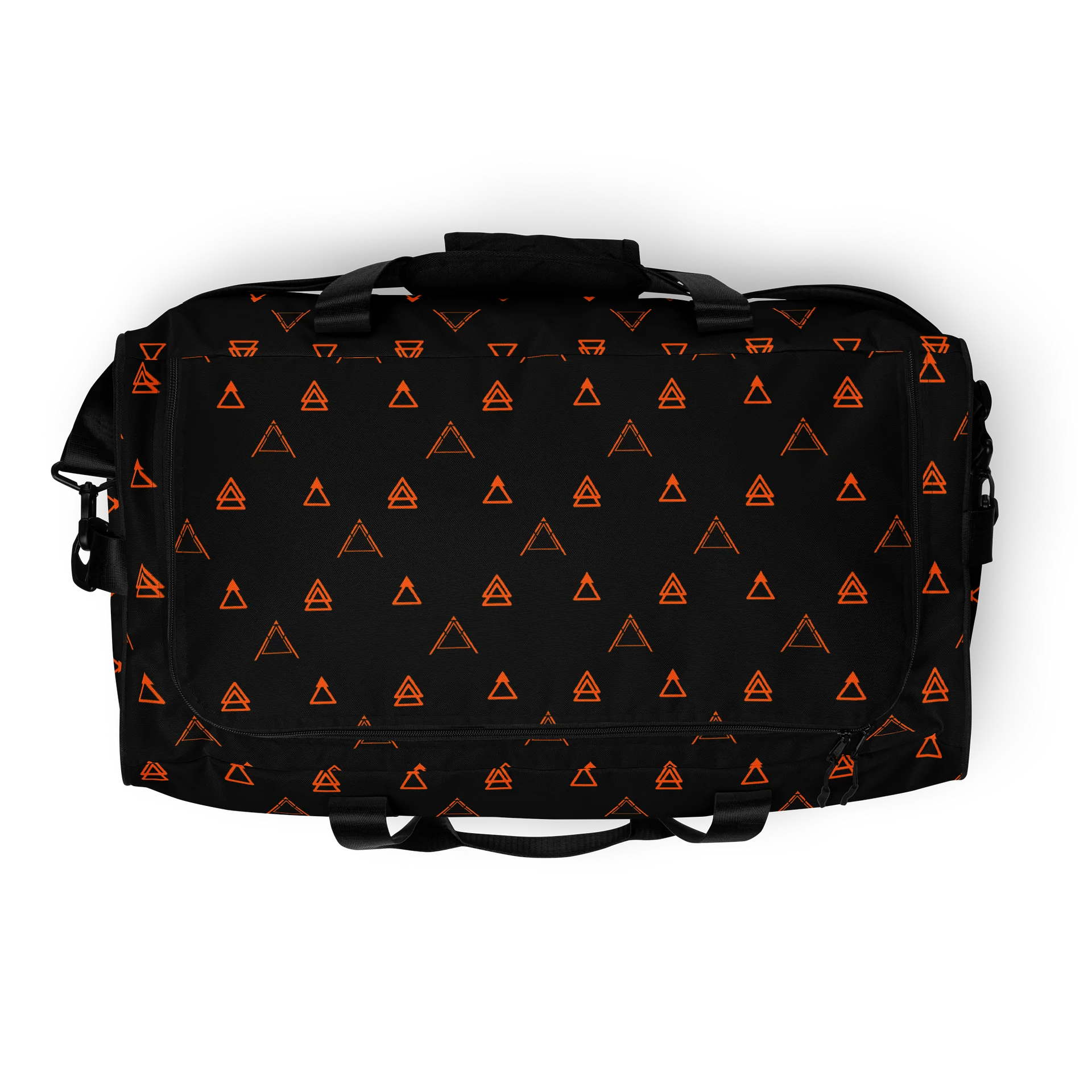 Black & Orange Geometric Weekender Duffle Bag product image (8)