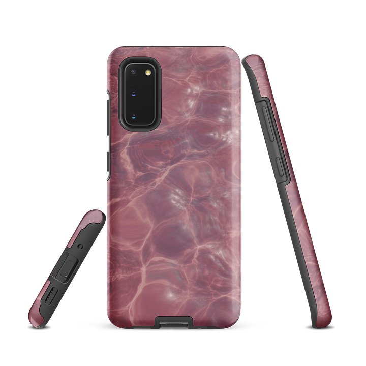 Pink aqua rippled android tough case. product image (2)