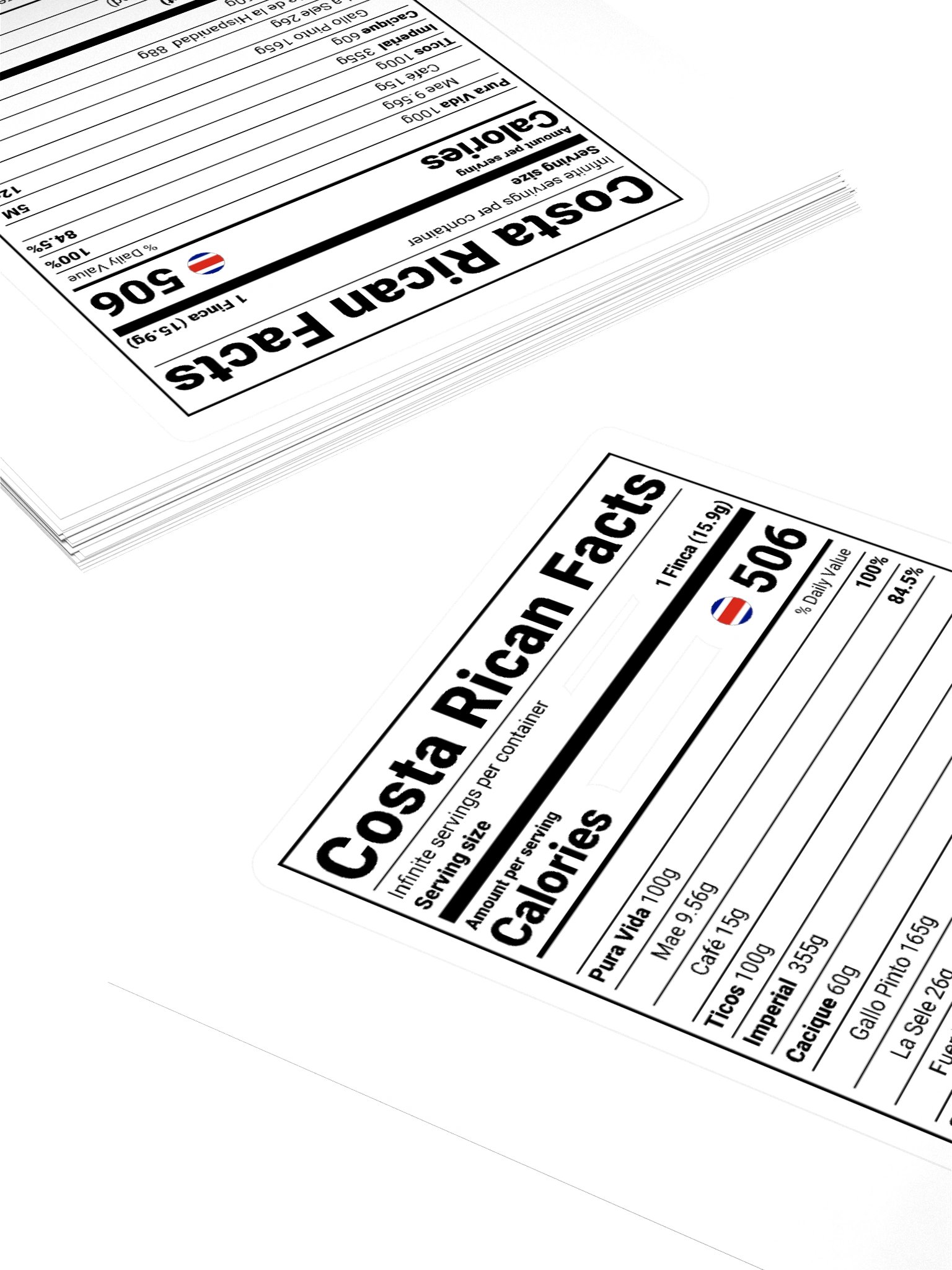 Costa Rican Facts stickers product image (7)