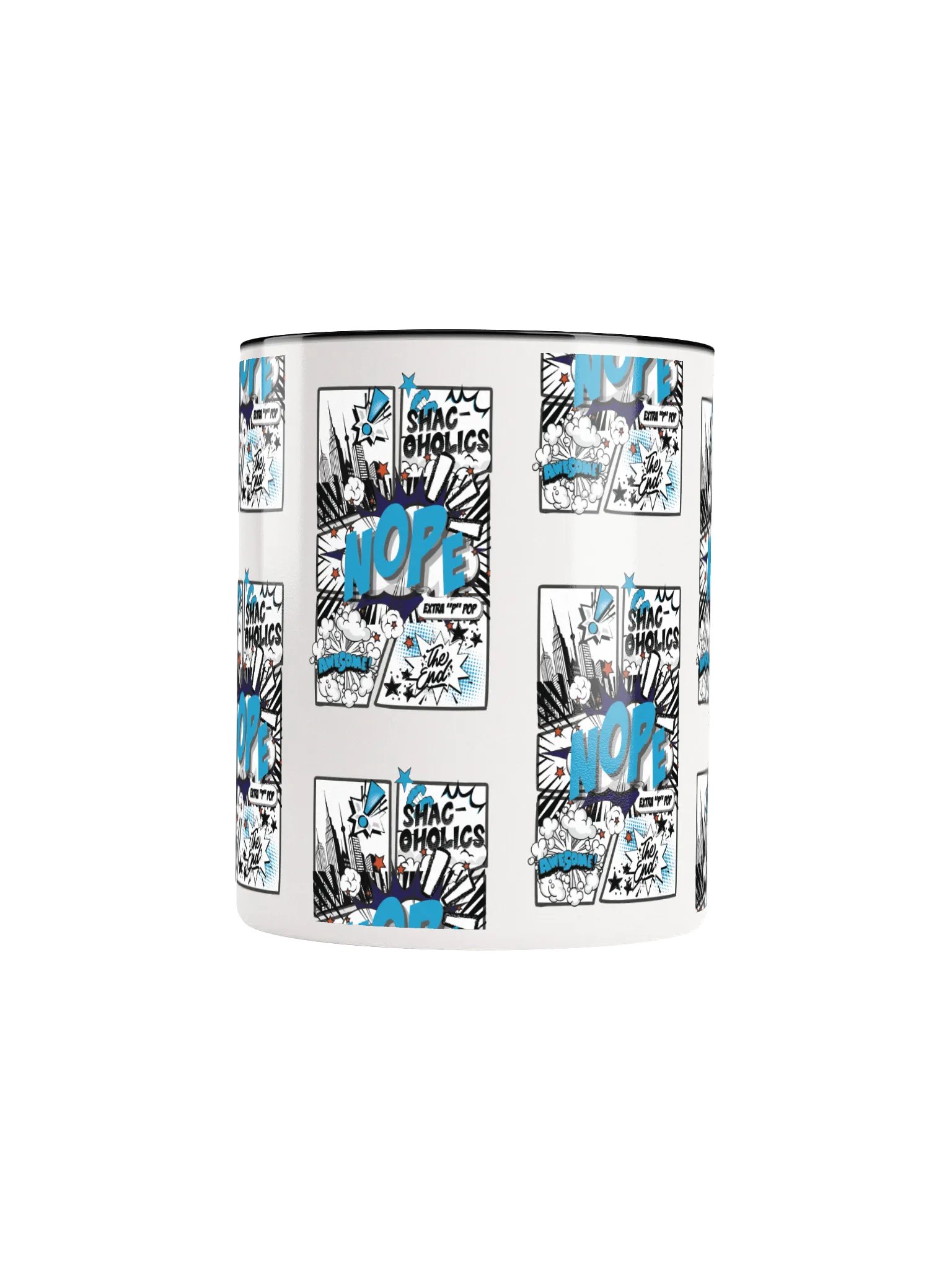 Shac-oholics Comic Blast Mug - Blue 