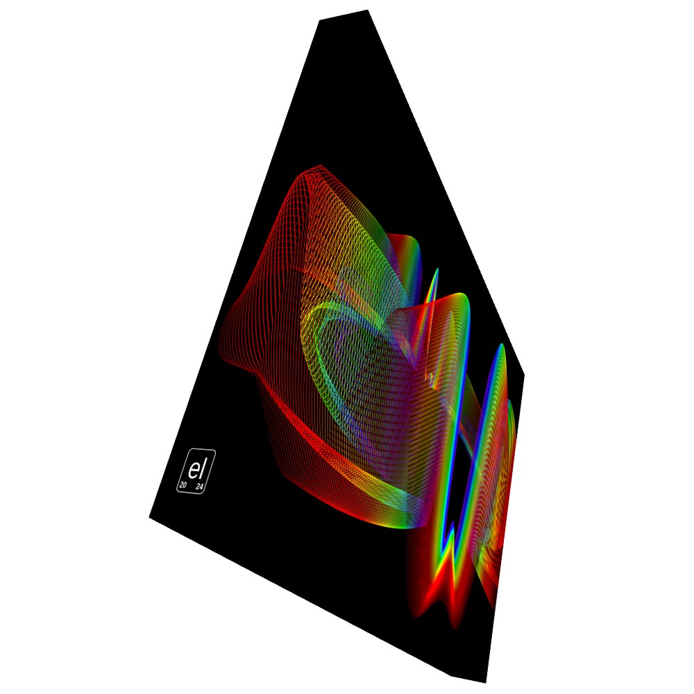 Sparse Spectral Spaceport Epsilon - Diffraction Curves Physics Art Canvas Print product image (4)