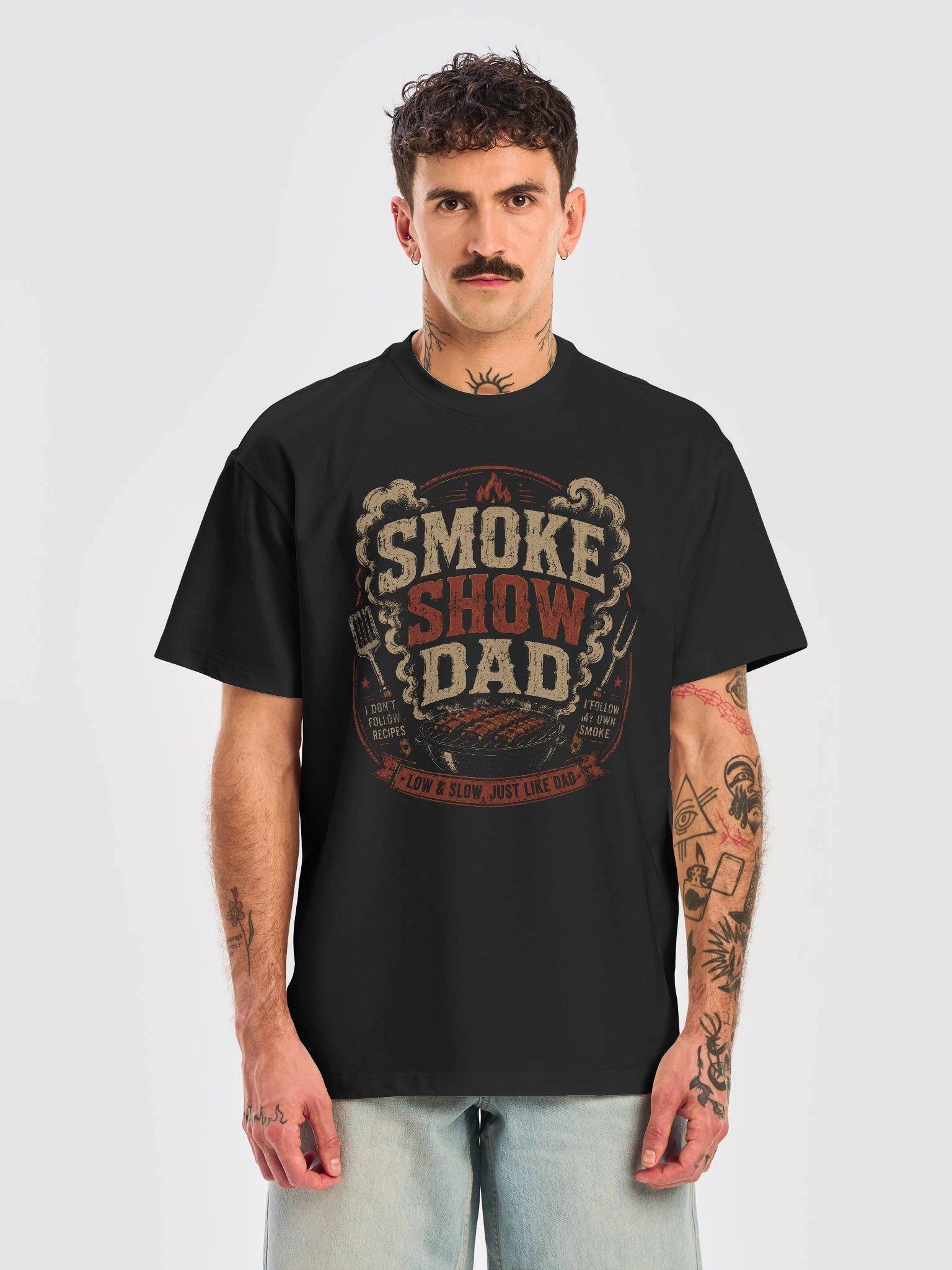 Father's Day 2026 Gift | Smoke Show Dad Funny Vintage BBQ T-Shirt product image (1)