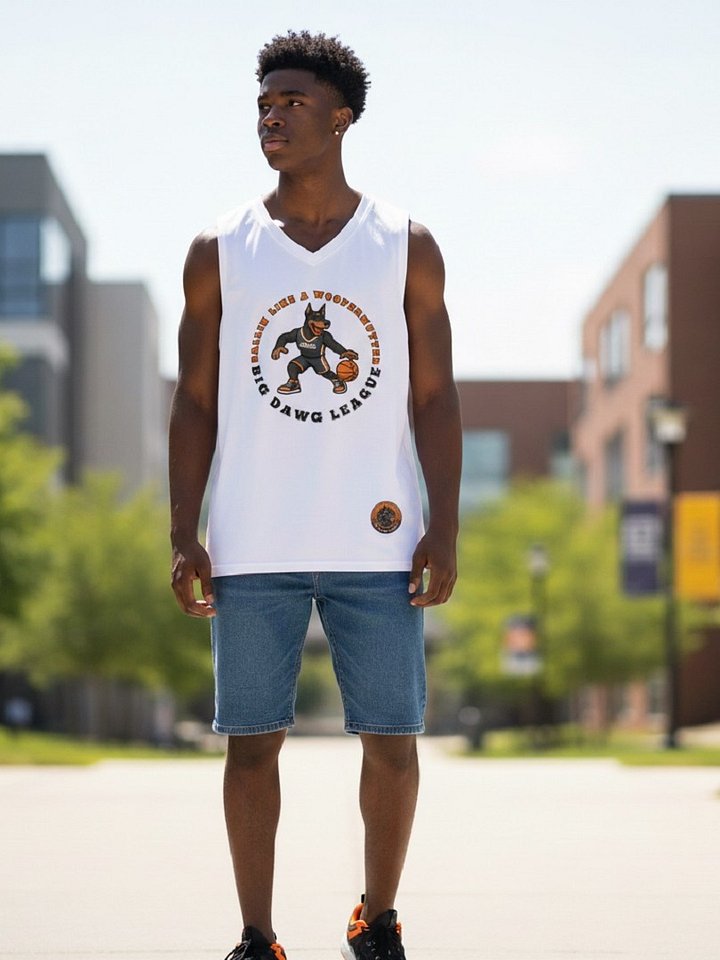 Ballin Like A WooferMutter™ Doberman Premium Basketball Jersey product image (1)