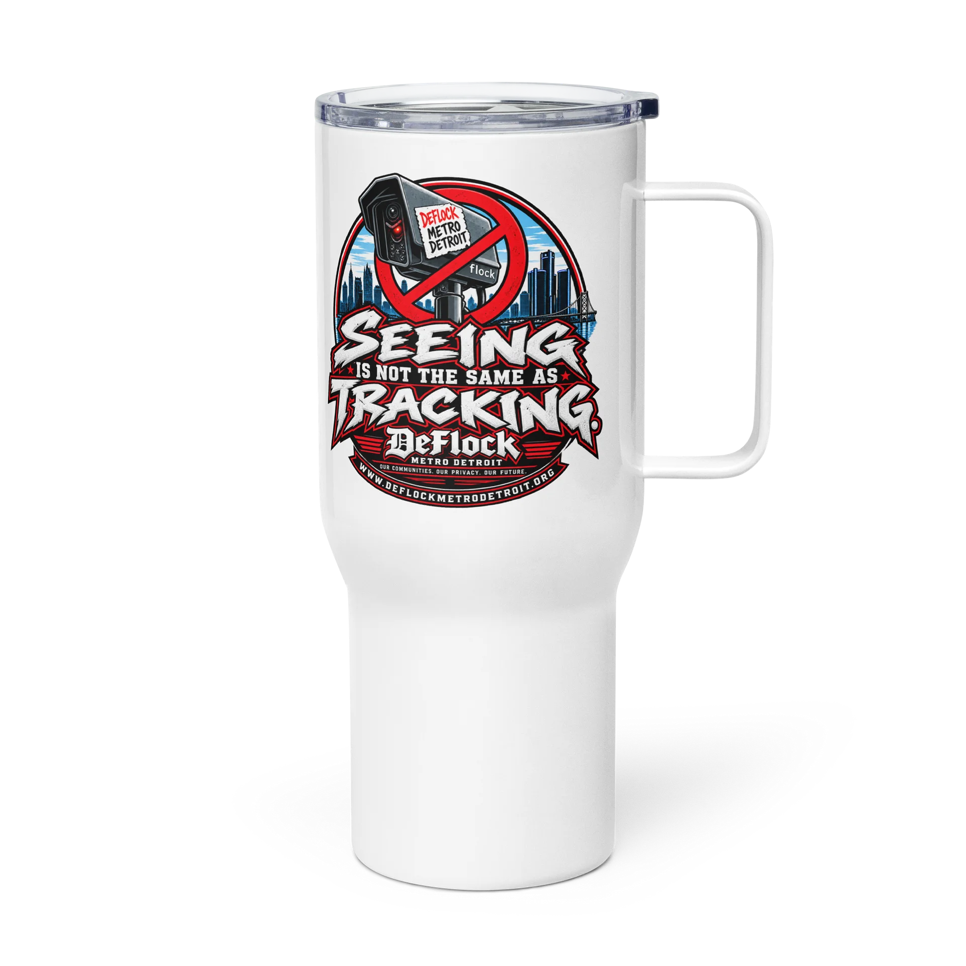Seeing Is Not the Same as Tracking Travel Mug With Handle product image (4)