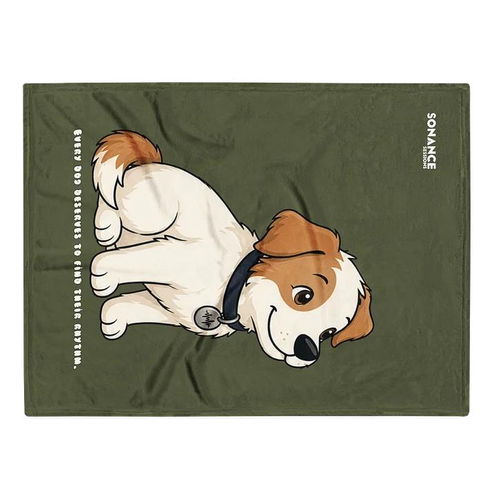 Sonance Dog Throw Blanket (Look Up) Saratoga Green product image (1)