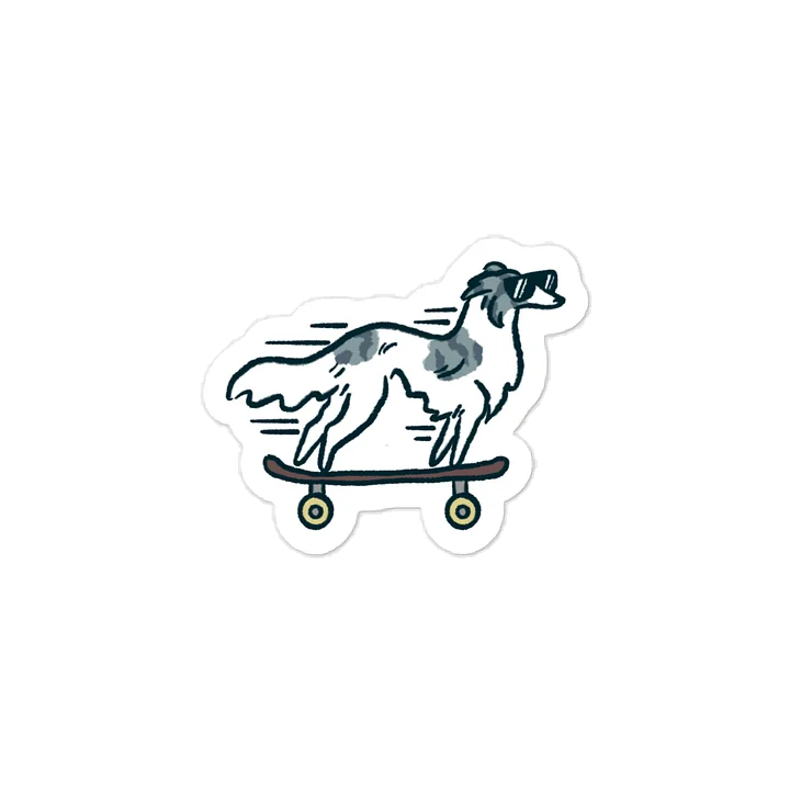 Fast Dog Sticker - Silver Brindle Spotted product image (1)
