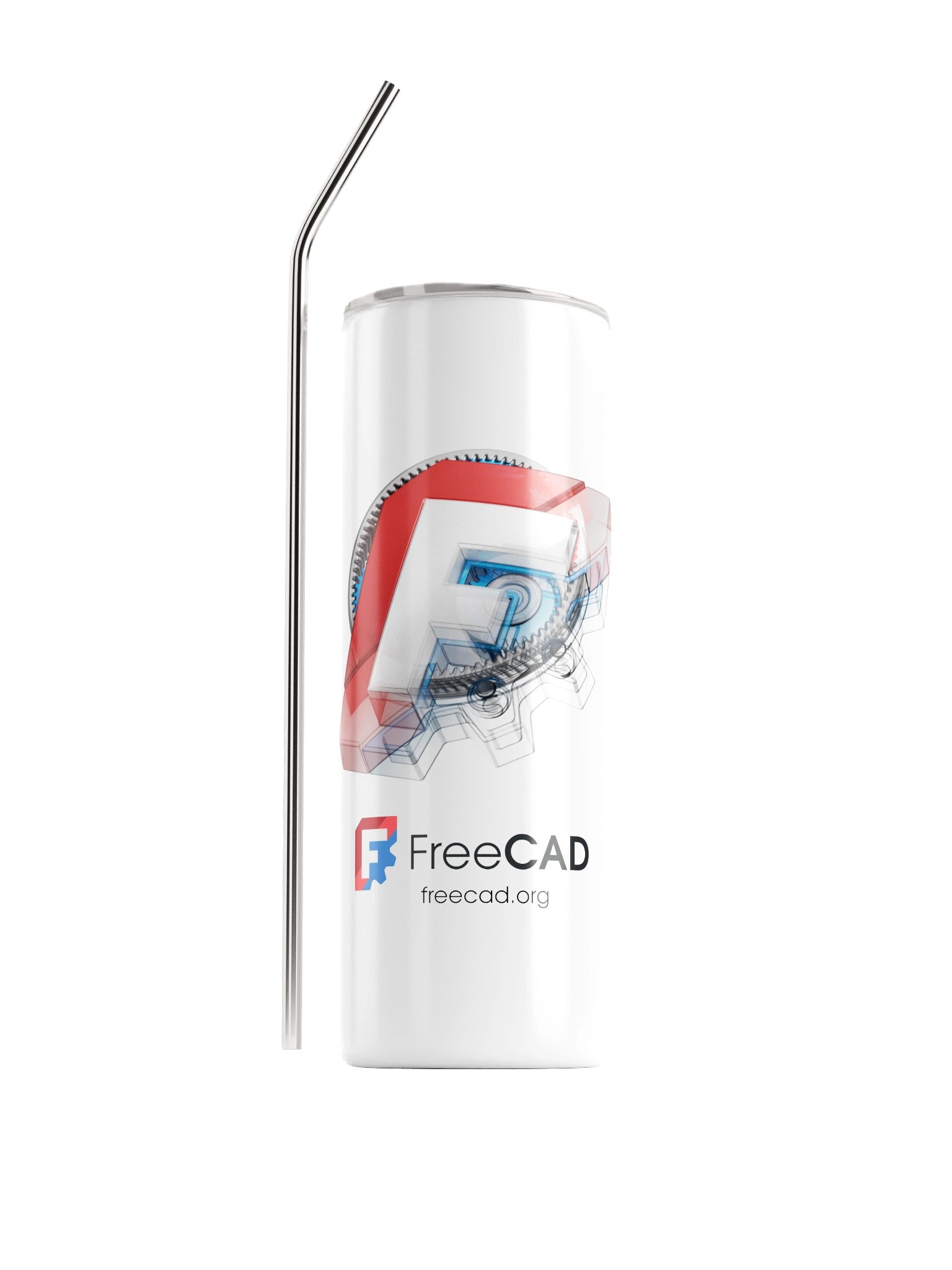 FreeCAD 2026 - Collectible Metal Tumbler - White product image (1)