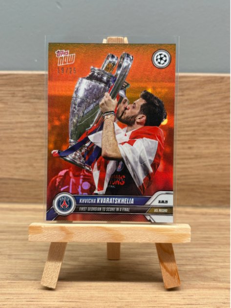 Khvicha Kvaratskhelia 2025 Topps Now UCL /25 product image (1)