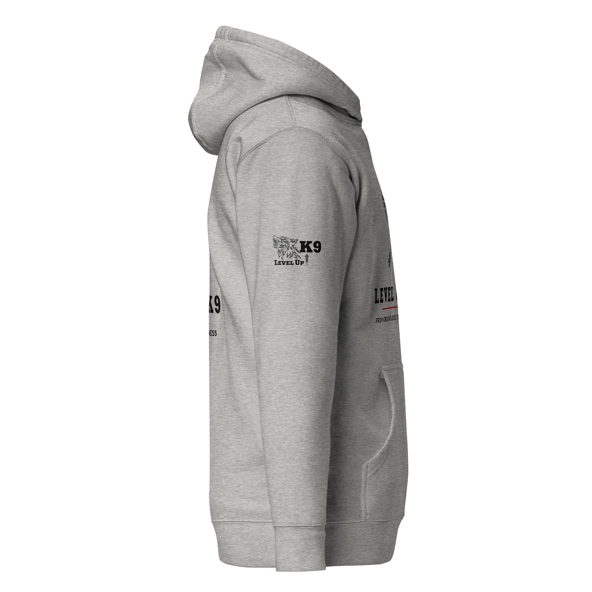 LEVEL UP K9 Standard Hoodie ( grey ) product image (5)