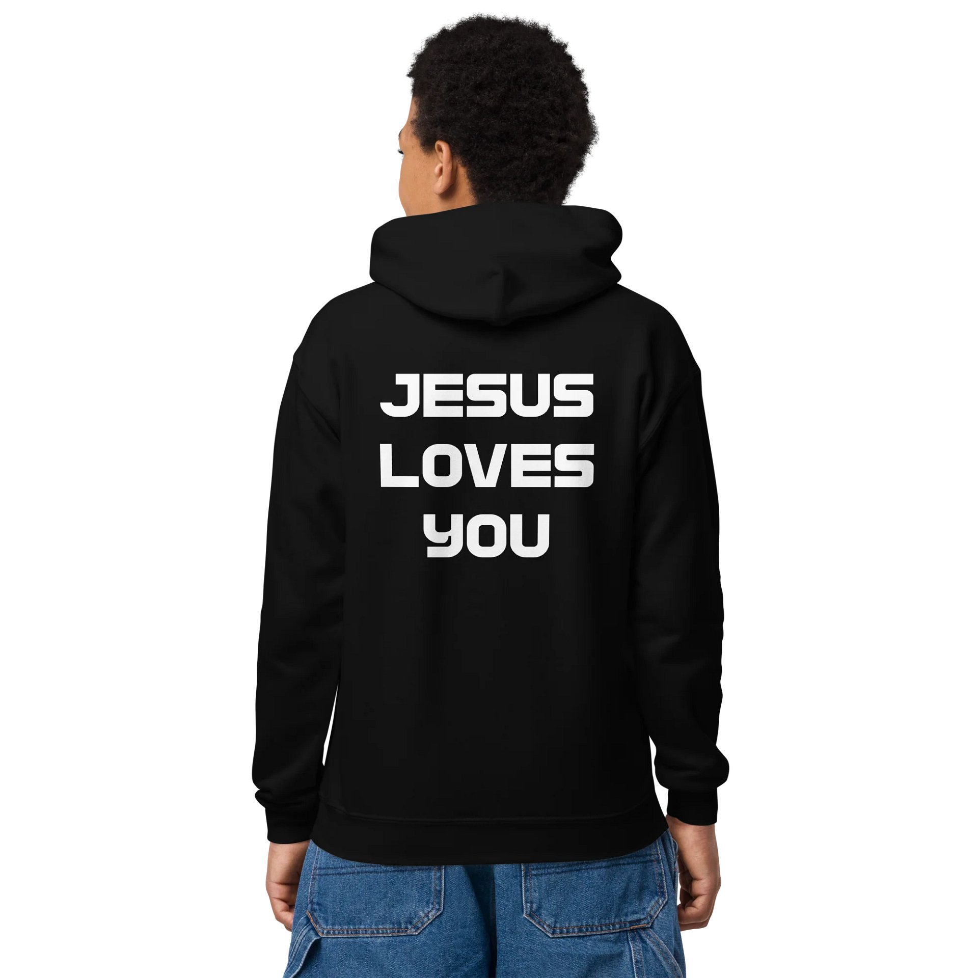 YHWH Kids Bold Faith Hoodie - "Jesus Loves You" product image (1)