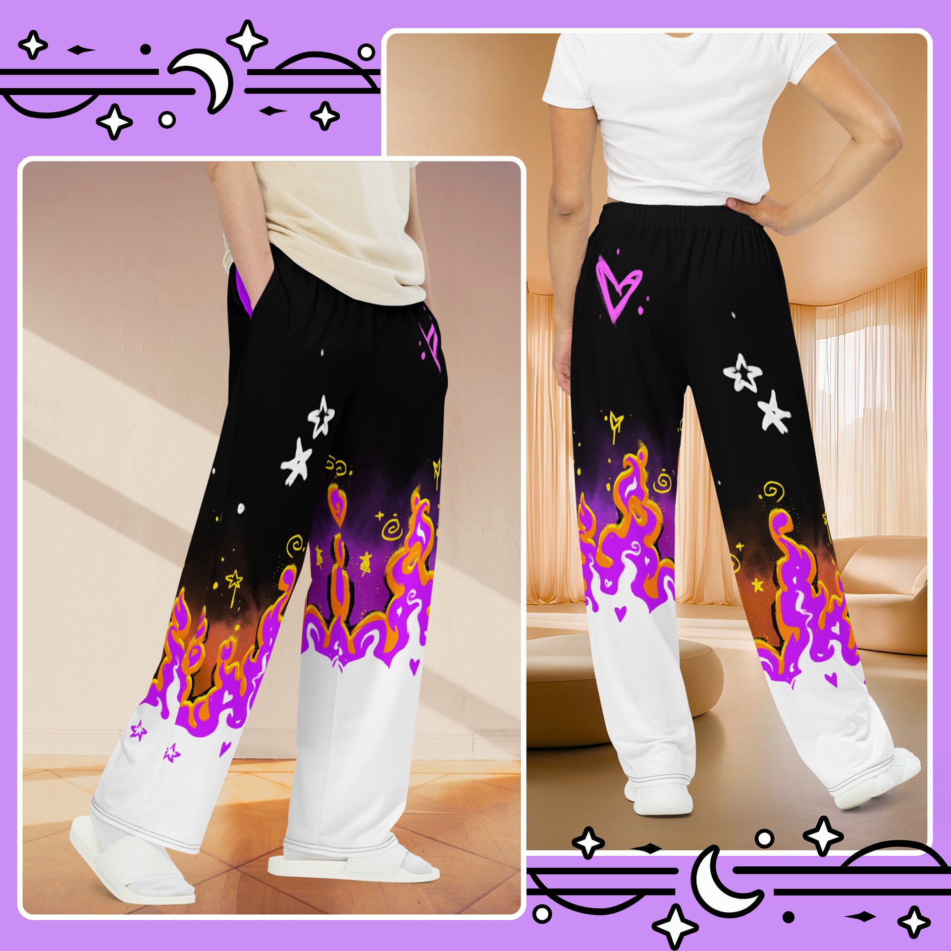 RISE Collection: Subtle Nonbinary Pride Phoenix Wide Leg Pants product image (2)