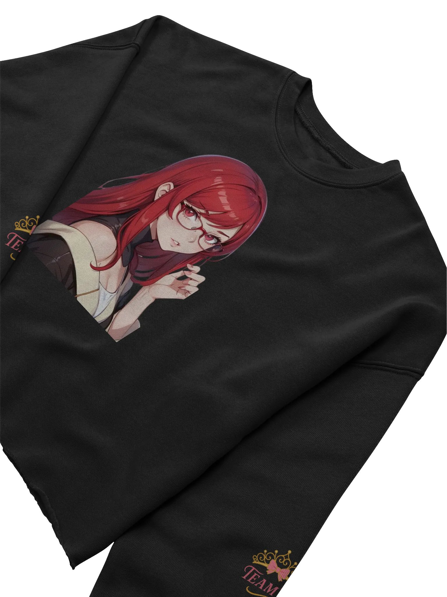 (Red WAIFU) K Crop Sweatshirt product image (5)