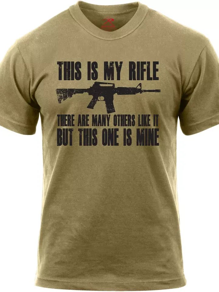 Coyote Brown Marine Corps Rifleman's Creed M4A1 This Is My Rifle USMC T-Shirt product image (1)