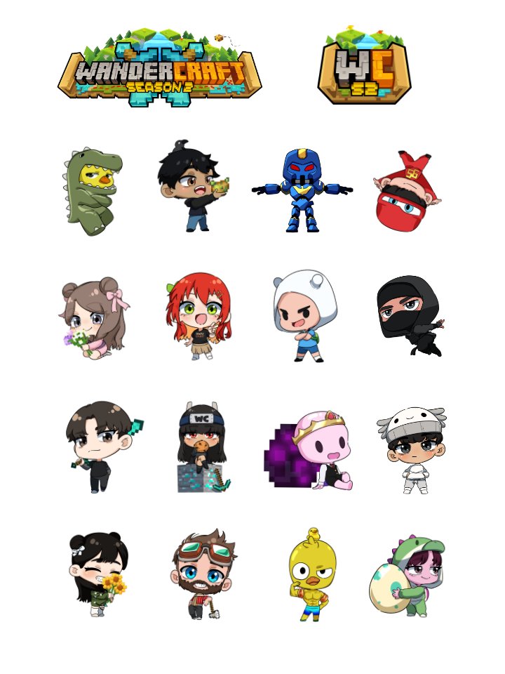 Official WanderCraft Sticker Pack - Full Set product image (2)