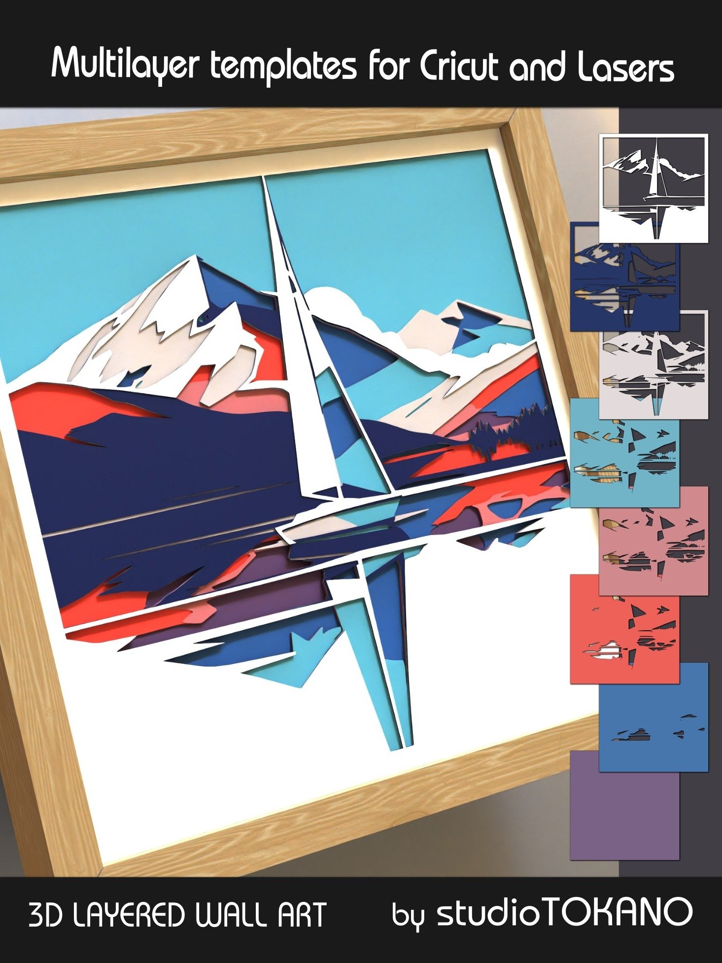 Sailboat 3D Layered SVG product image (7)
