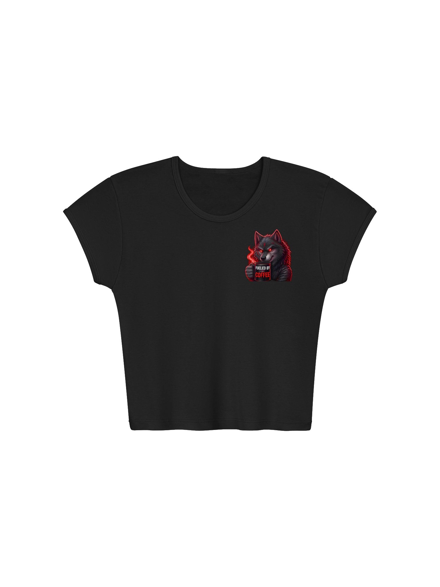 Fueled by Coffee Wolf Baby Tee product image (5)