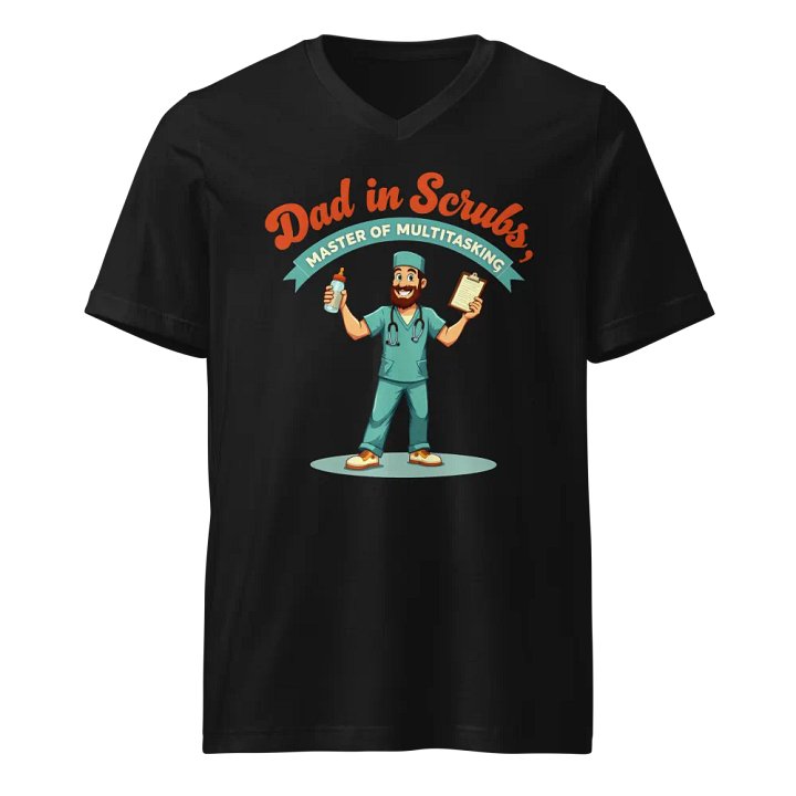 Multitasking Dad in Scrubs V-Neck Tee product image (1)