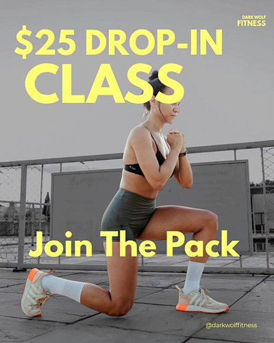 $25 Drop-In Pass

Not ready for a full membership? No problem. Our $25 Drop-In Pass gives you access to any Dark Wolf Fitness...