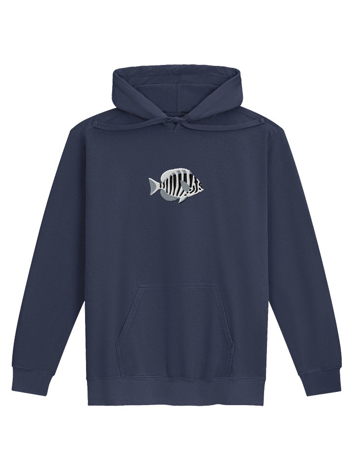 Zebra Angelfish Embroidered Hoodie | Black & White Saltwater Aquarium Fish Hoodie | Reef Keeper Apparel product image (3)
